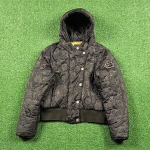 Vintage 2000s y2k Baby Phat cropped hooded puffer jacket